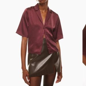 Aritzia beso shirt in rebel red